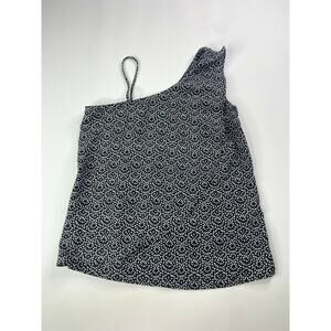 Banana Republic Womens Blouse Asymmetrical Sleeves‎ Geometric XS Extra Small